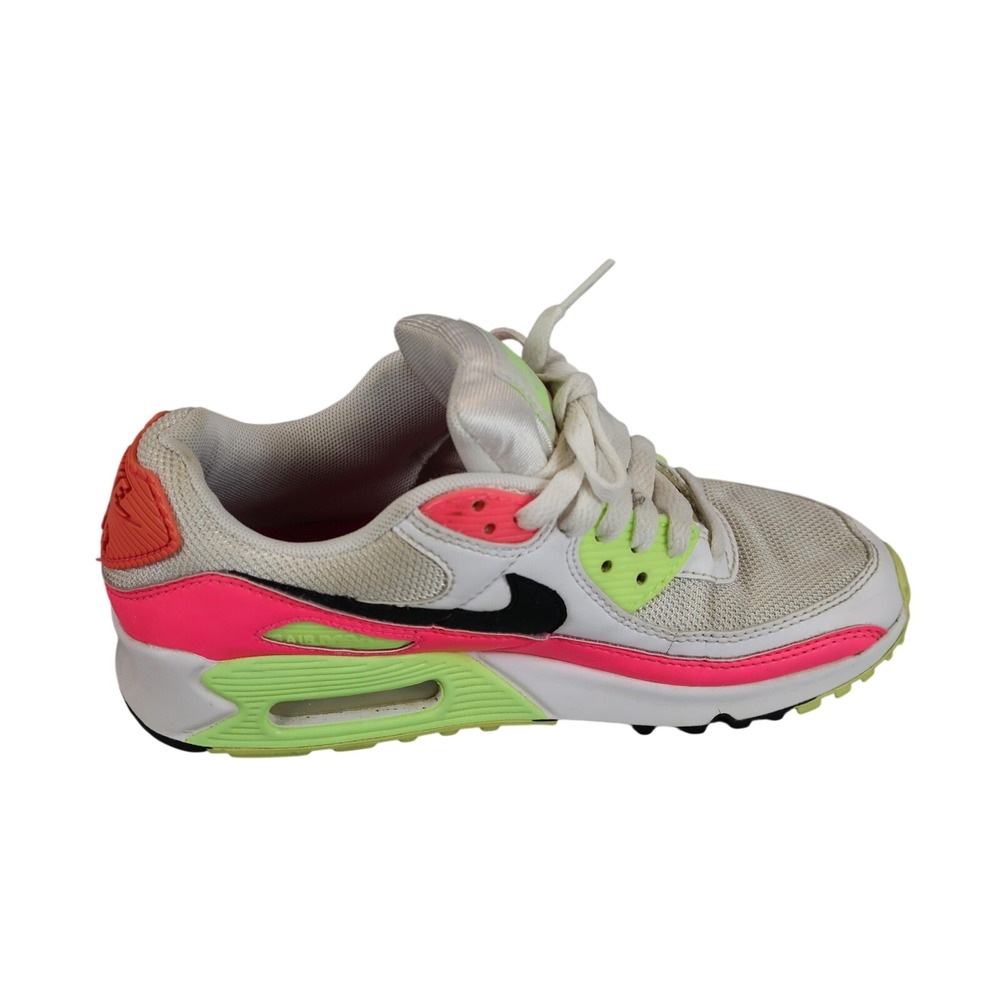 Nike Air Max 90 Shoes Womens 6 CT1030-100 Neon Pink Volt Running Sneaker AM90